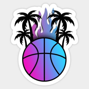 Miami Vice Palm Beach Basketball Sticker